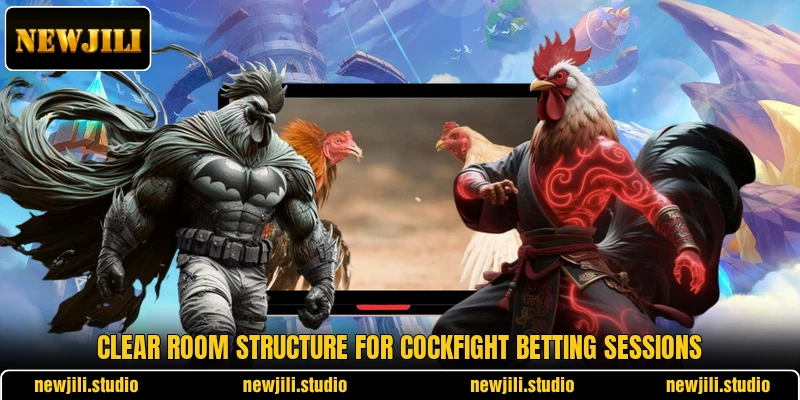 Clear room structure for cockfight betting sessions