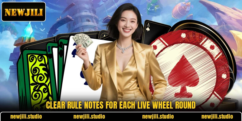 Clear rule notes for each live wheel round Clear rule notes for each live wheel round