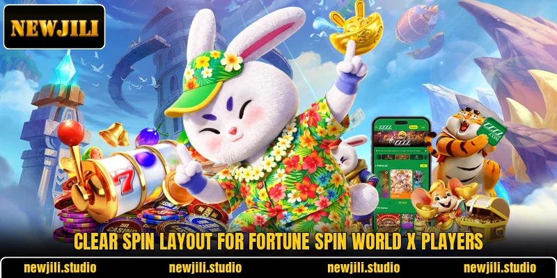 Clear spin layout for Fortune Spin World X players Clear spin layout for Fortune Spin World X players