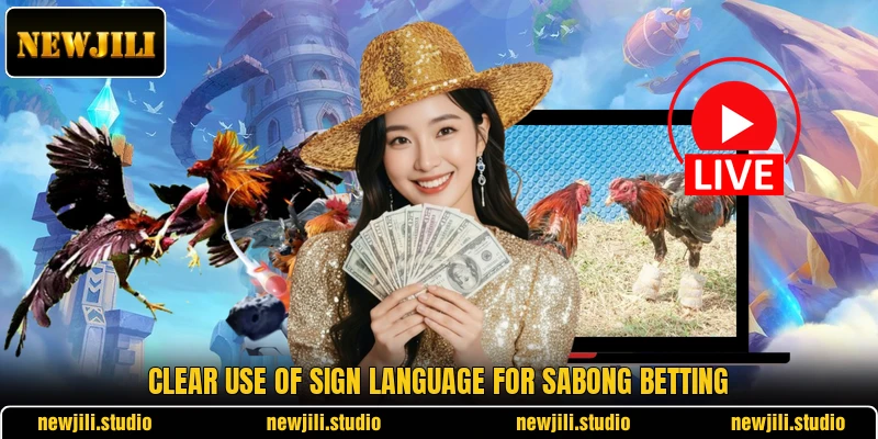 Clear use of sign language for sabong betting