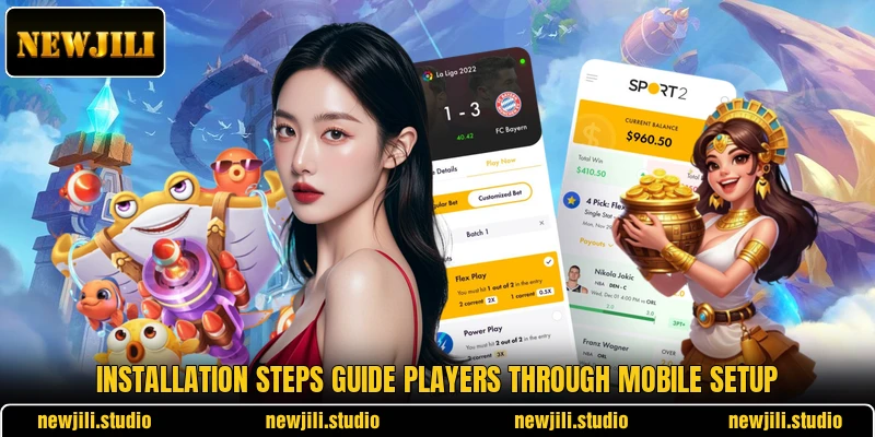 Installation steps guide players through mobile setup Installation steps guide players through mobile setup