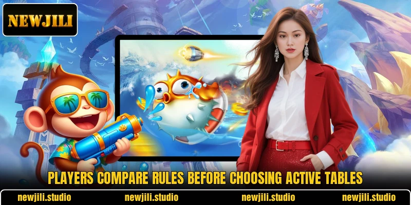 Players compare rules before choosing active tables Players compare rules before choosing active tables