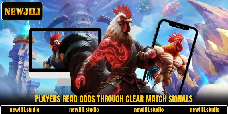 Players read odds through clear match signals