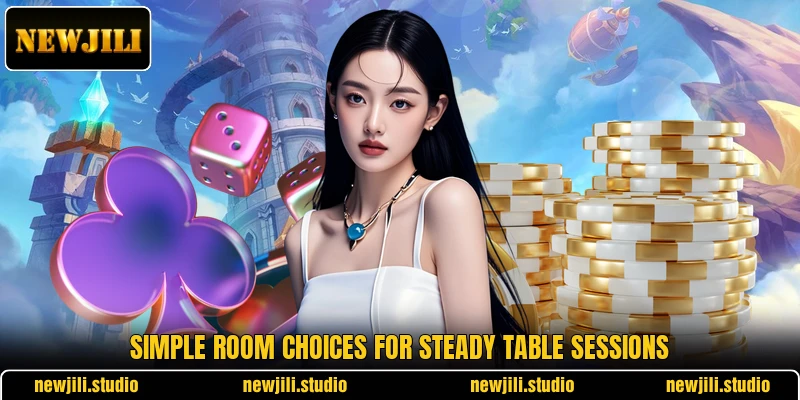 Simple room choices for steady table sessions Simple room choices for steady table sessions